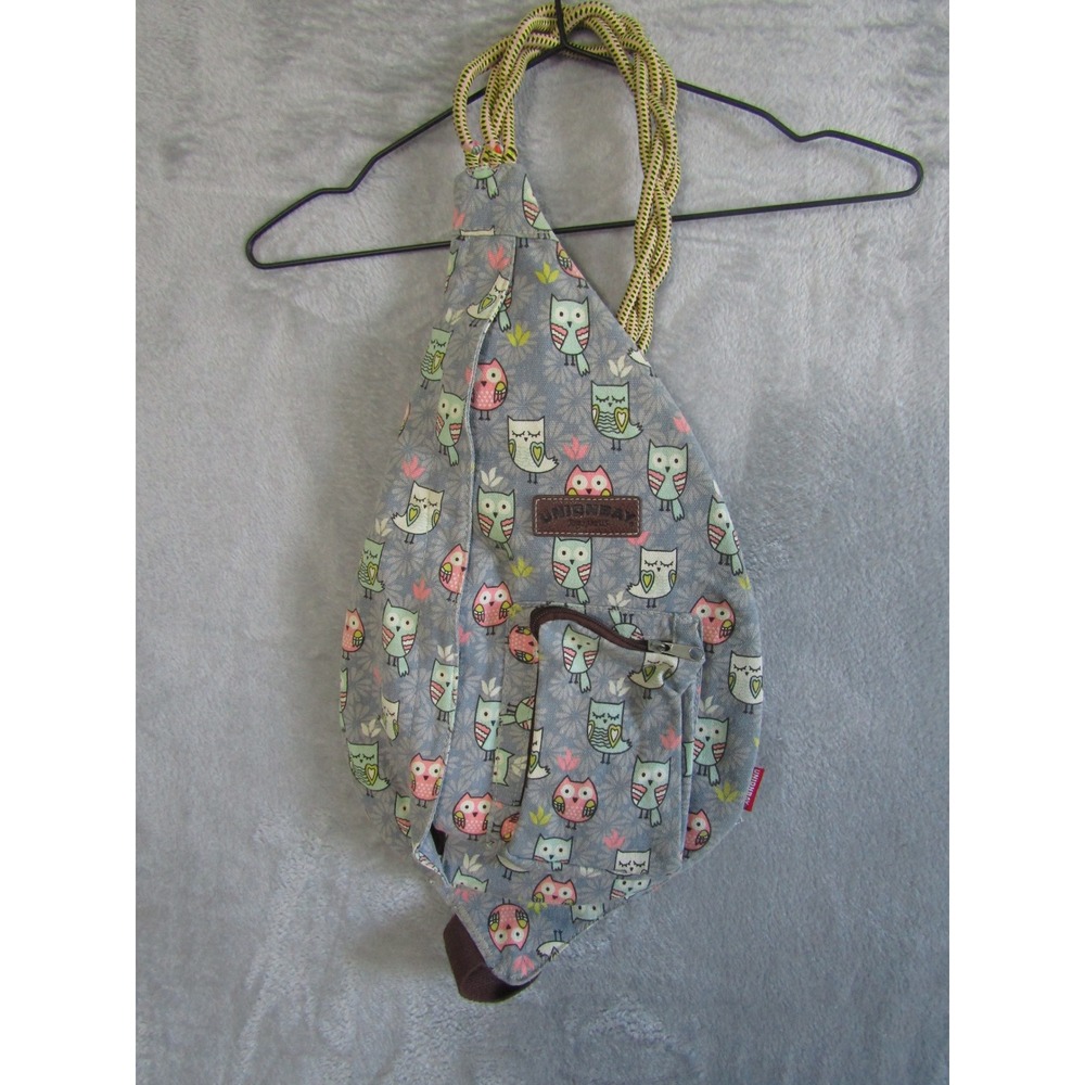 Unionbay Owl Print‎ Sling Backpack Bag Gray Kids Girls Adjustable Strap